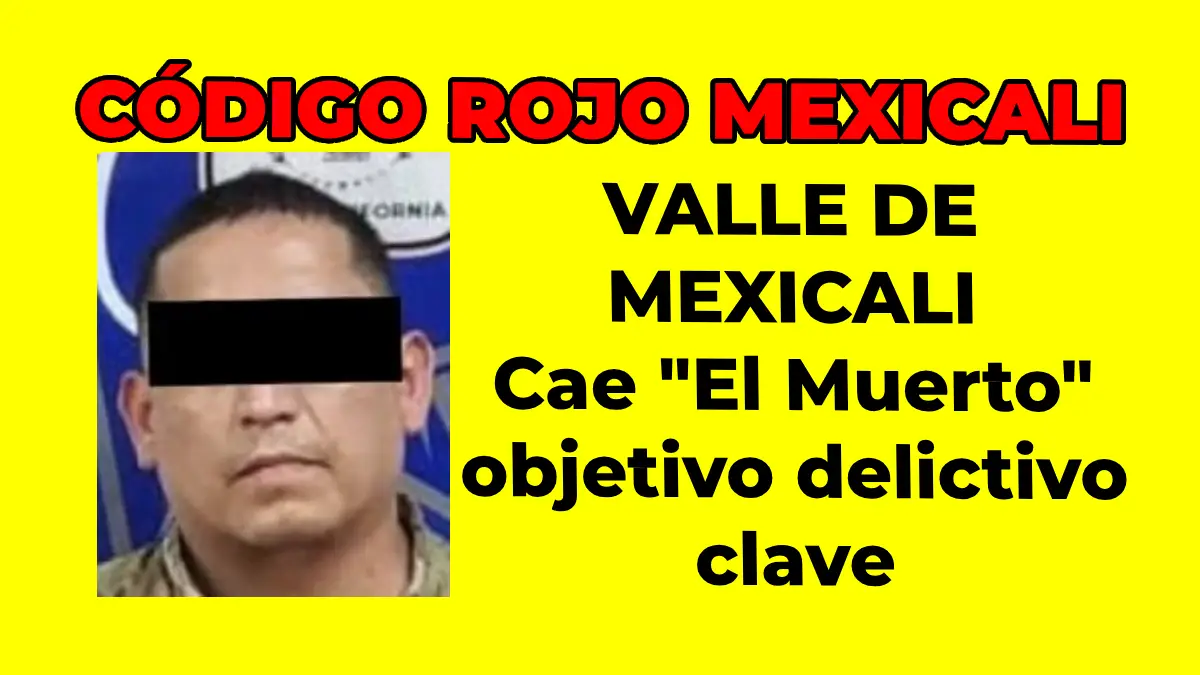 VALLE DE MEXICALI: Cae "El Muerto" objetivo delictivo clave